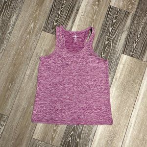 NWOT Real Essentials Sz M Racerback Tank Top Space Dye Purple